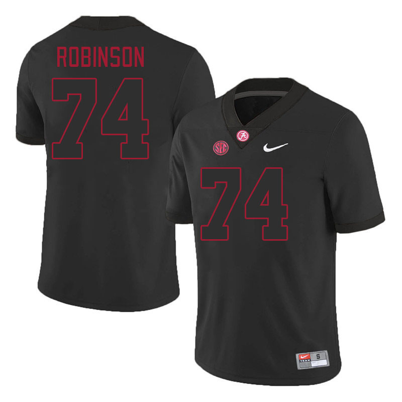 #74 Cam Robinson Alabama Crimson Tide Jerseys Football Stitched-Black